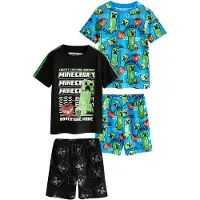 Next Pijama azul oscuro / verde / negro / blanco