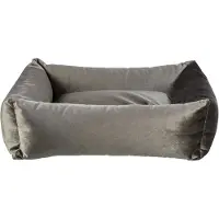 Trixie Cama para perros Malia, de esquina, color gris oscuro, fabricada con materiales reciclados