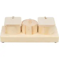 Trixie 62821, comedero para loros, recipientes para snacks, madera, madera, 150 mm, 45 mm