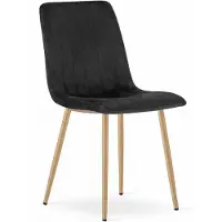 Leobert Sillón - - Tapizado en tela lavable - Color aterciopelado / Patas de madera - 45 x 55 x 86 cm