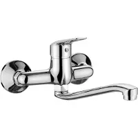 Deante Grifo de cocina, cromado, para montaje en pared