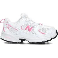 New Balance unisex para niños. IZ530V1 Zapatillas 530 Bungee blanco (24), Plano, Cordones, Casual, moda infantil, outlet 2026.
