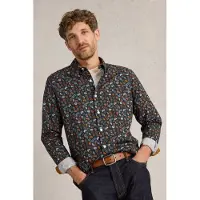 White Stuff Clock Printed Shirt Navy Print Talla: M | Camisas Casuales Outlet | Hombre | Azul