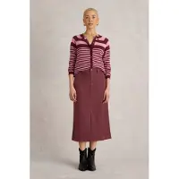 White Stuff Maren Midi Skirt Dark Plum Talla: 8 REGULAR | Faldas Vaqueras Outlet | Mujer | Magenta