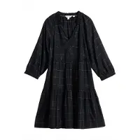 White Stuff Orla Check Dress Black Multi Talla: 10 | Vestidos Midi Outlet | Mujer | Negro