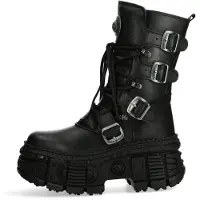 New rock Botas con cordones 'WALL373-S5' negro
