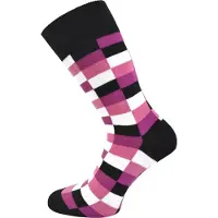 Normani Calcetines 'Square' lila / blanco