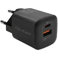 Qoltec Cargador De Pared Usb-a Y Usb-c 50764 Qc 3.0