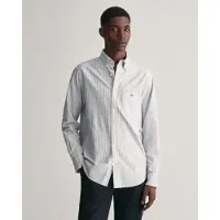 Gant para hombre. 3000230 Camisa Oxford Regular Fit de rayas finas azul (XS), Casual, Algodón, Clásico, Manga larga, outlet 2026.