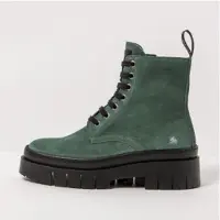 Art para mujer. 11953S1UM003_0G3 Botines de piel 1953S Silk Suede Alpine/Amberes (42), Plano, 1 a 3cm, Casual, Verde, outlet 2026.