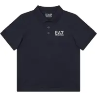 EA7 para niño. 7B000022_AF10378 Polo de manga corta confeccionado en jersey de algodón fresco marino (16años= 176cm), Casual, moda infantil,