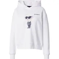 Karl Lagerfeld Ikon Aquarelle K Hoodie White Talla: L | Sudaderas con Capucha Outlet | Mujer | Blanco