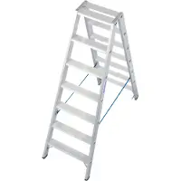 Krause Escalera de aluminio , de dos tramos, con 2 x 7 escalones. Modelo: 124753