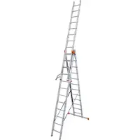 Krause MONTO Escalera multifunción para brotes, modelo Tribilo, apta para escaleras, con 3 escalones y 12 peldaños, referencia 129789