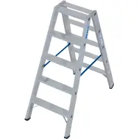 Krause Escalera de aluminio , doble, con 2 secciones de 5 escalones cada una, modelo 124739