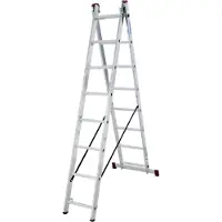 Krause Escalera multiusos de aluminio Corda con triple función, 2x8 peldaños