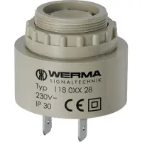 Werma Element de señalización , tipo "Dauer/Puls" (continuo/pulsante), modelo 64580075, 24 VAC/DC, color negro
