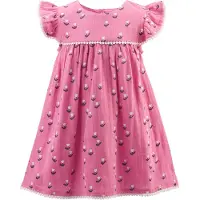Happy girls Vestido marino / pitaya / blanco