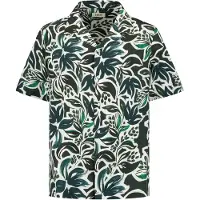 Shiwi Vic Short Sleeve Shirt Floral Leafs Green Floral Leaves Talla: L | Bañadores Outlet | Hombre | Verde
