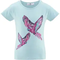 Happy girls Camiseta azul claro / baya / rosa