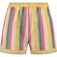 Shiwi Pantalón 'Mala' dorado / amarillo pastel / verde oscuro / rosa claro