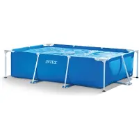Markenlos Piscina rectangular Intex 28272NP, de 300 cm x 200 cm x 75 cm, color azul, con estructura de metal