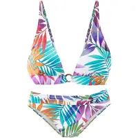 LASCANA Bikini azul oscuro / lila / naranja / blanco