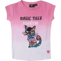 KOROSHI Camiseta marrón / rosa / negro