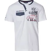 KOROSHI Camiseta marino / azul moteado / rojo oscuro / blanco