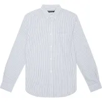 French Connection Stripe Pocket Long Sleeve Oxford Shirt Khaki/white Talla: L | Camisas Casuales Outlet | Hombre | Marrón