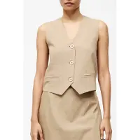 French Connection Linen Single Breasted Waistcoat Incense Talla: 12 | Chaquetas Outlet | Mujer | Blanco