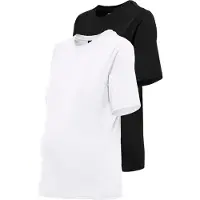 ONLY Maternity Camiseta negro / blanco