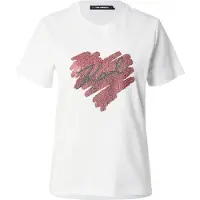 Karl Lagerfeld Hearts Rs T-shirt White Talla: XS | Camisetas de Seda Outlet | Mujer | Blanco