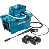 Makita DHW 080 G2K Limpiadora de alta presión sin cable 36 V ( 2x 18 V ) 80 bar 380 l/h Sin escobillas + 2x batería recargable 6,0 Ah - sin cargador