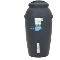 Prosperplast Regentonne Amphore BOLOGNA, 210 litros, color antracita, incluye grifo