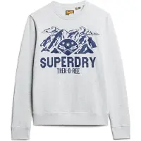 Superdry para hombre. M2013716A Sudadera Lo-Fi Outdoors Graphic Crew gris (L), Casual, Algodón Orgánico, Sostenible, outlet 2026.