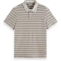 Scotch & Soda Textured Stripe Blocked Ss Polo Grey/grey Talla: S | Polos Outlet | Hombre | Gris
