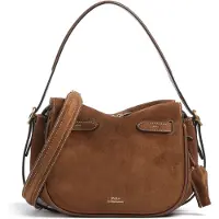 Ralph Lauren para mujer. 428960569001 Bolso satchel Polo ID mini de ante marron (OSFA), Marrón, Casual, Piel, outlet