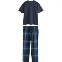 Next Pijama largo azul / navy / blanco