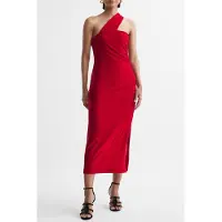 Reiss One Shoulder Velvet Midi Dress Talla: 6 | Vestidos Midi Outlet | Mujer
