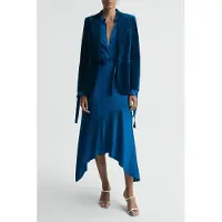 Reiss Asymmetric Midi Skirt — Dark Blue Talla: 10 | Faldas Midi Outlet | Mujer | Azul