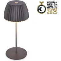 Briloner Lámpara de mesa con batería y regulador táctil, 1,5W, 150 lúmenes, 2700 K, altura 20 cm, modelo Riffle Mini, color antracita