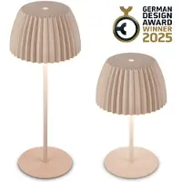 Briloner Lámpara de mesa LED, batería, regulable, sin cables, con sensor táctil, para uso interior y exterior