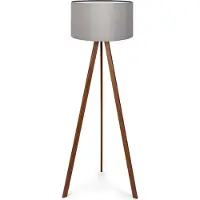 Lux.pro Lámpara de pie "Newport", 1 bombilla E27, color gris