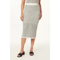 Scotch & Soda Pencil Scallop Knit Skirt Sugar Swizzle / Black Night Talla: XL | Faldas Midi Outlet | Mujer | Negro