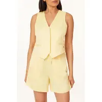 Scotch & Soda Satin Hidden Placket Vest Golden Haze Talla: XS | Chaquetas Outlet | Mujer | Amarillo