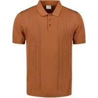 No-excess Pullover Short Sleeve Polo Solid Placed Jacquard Caramel Talla: XXL | Polos Outlet | Hombre | Marrón