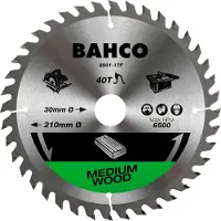 Bahco 16 Dientes Hoja De Sierra Circular Con Punta De Carburo De Tungsteno Media Serrada Para Materiales De Madera 130 Mm