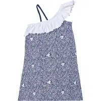 KOROSHI Vestido navy / blanco