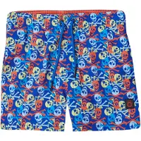 KOROSHI Bermudas azul / amarillo claro / naranja oscuro